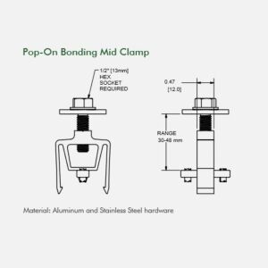 SunModo Mid Clamp SMR Pop-On Silver