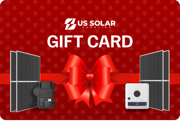 US Solar Supplier Holiday Gift Card