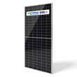 Front view of Hyundai HiN-T595NI 595W N-Type TOPCon bifacial solar panel with silver frame.