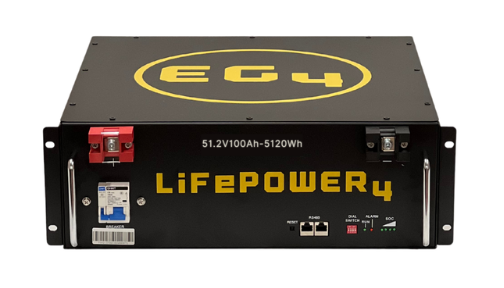 EG4 5.12kWh LIFEPOWER4 LiFePO4 Server Rack Battery 48V 100Ah EG4LIFPOW4-48 (No Display)