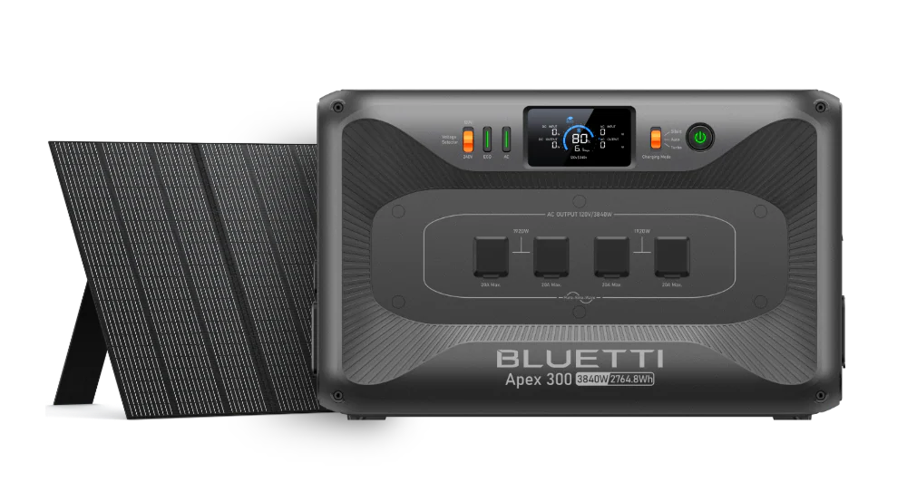Bluetti Apex 300 + 350W Portable Solar Panel PV350 Bundle