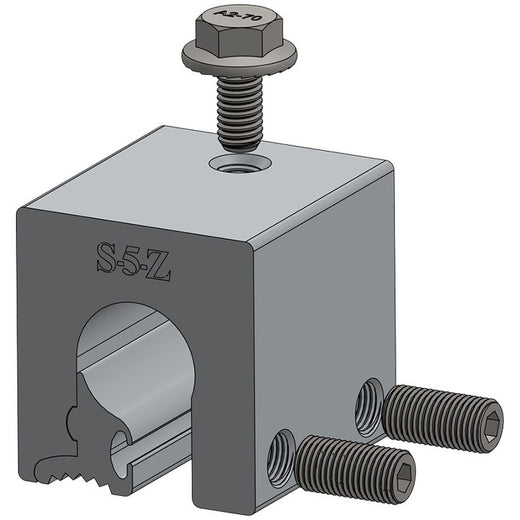 S-5! S-5-Z Clamp for Zip-Rib, BEMO & Kalzip Bulb-Shaped Standing Seam Metal Roofs – S-5-Z