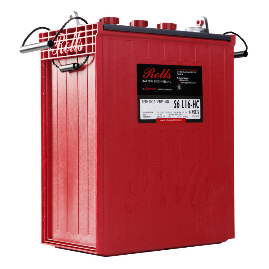 Rolls L-16 Battery | 445Ah | 6V | 2.7 kWh | Lead Acid S6-L16-HC