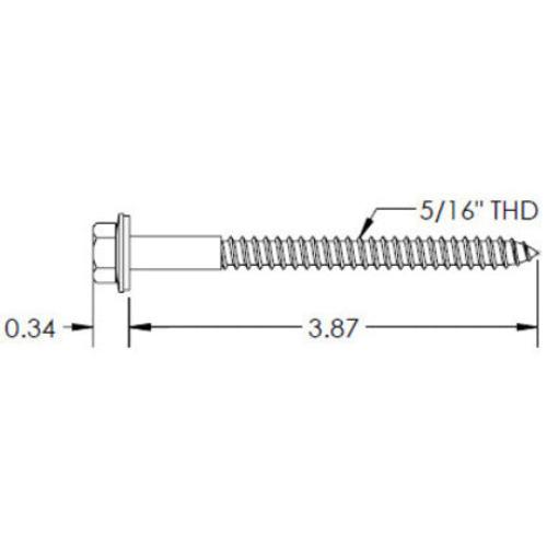 EcoFasten Lag Screw 4‚Äú (Pack of 50) 3016017