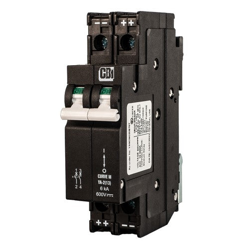 MidNite Solar 20A 600VDC 2-Pole DIN-Rail Circuit Breaker, 3000 AIC – MNEPV20-600-2PP