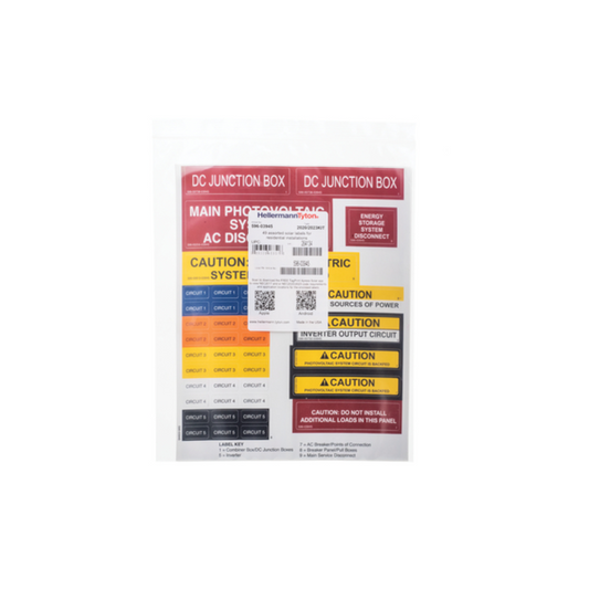 HellermannTyton NEC 2020 PV Label Kit 596-03945