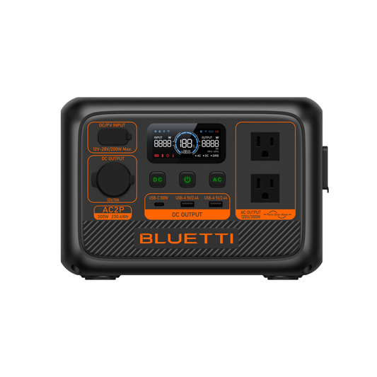 Bluetti 230Wh 300W AC2P Portable Power Station P-AC2P-US-GY-BL-010