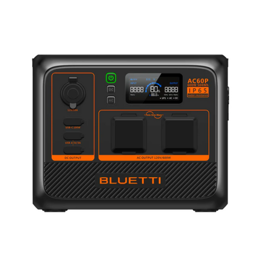 Bluetti Power 600W 504Wh Portable Power Station P-AC60P-US-GY-BL-010