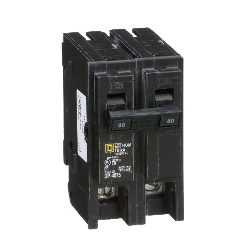 Schneider Electric Homeline 80A 2-Pole Circuit Breaker HOM280