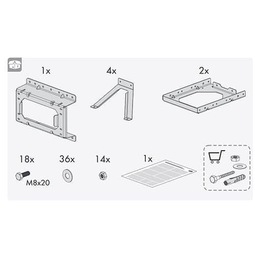 SMA Universal Mounting System for CORE1 Inverters UMS-CORE1-10