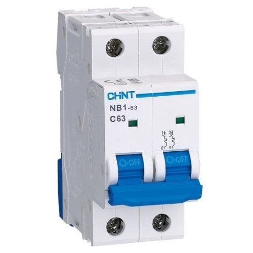 SolarEdge 63A 2-Pole DIN Rail Mount Circuit Breaker – CB-UPG-63-01