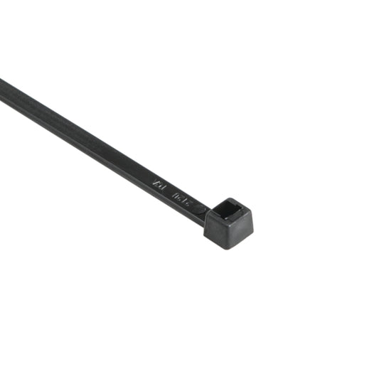 High-Temp Cable Tie, 8" Long, UL Rated, 50lb Tensile Strength, PA66HIRHSUV, Black, 25/pkg